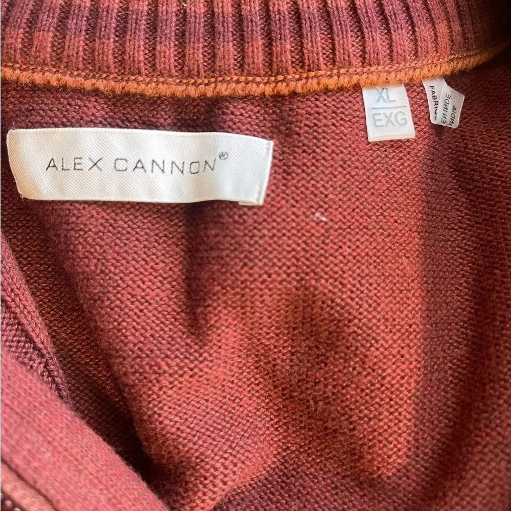 Alex Cannon 100% Cotton Maroon Sweater